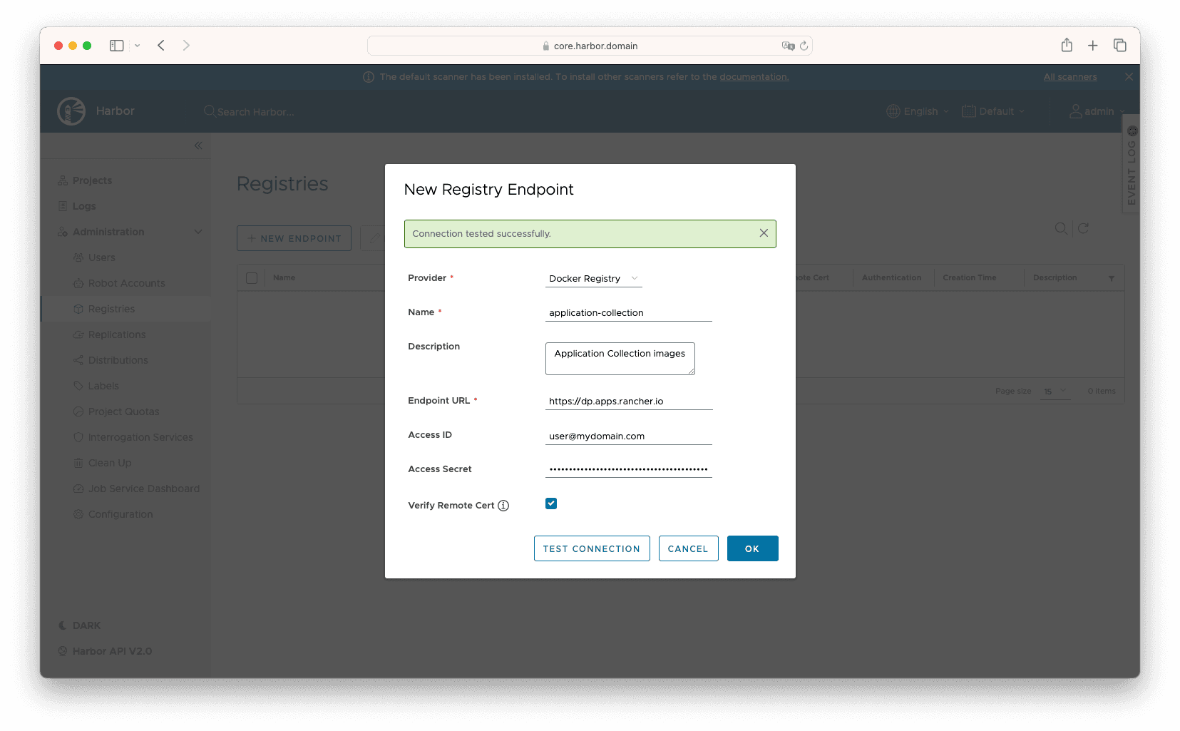Create Harbor endpoint