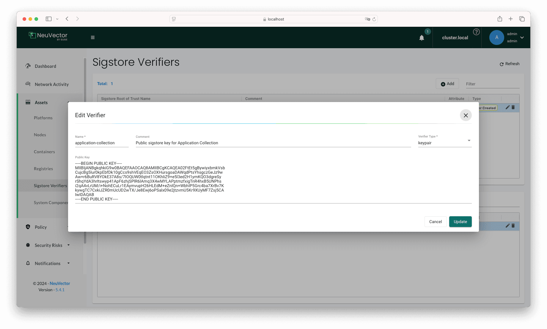 Add Sigstore Verifier form
